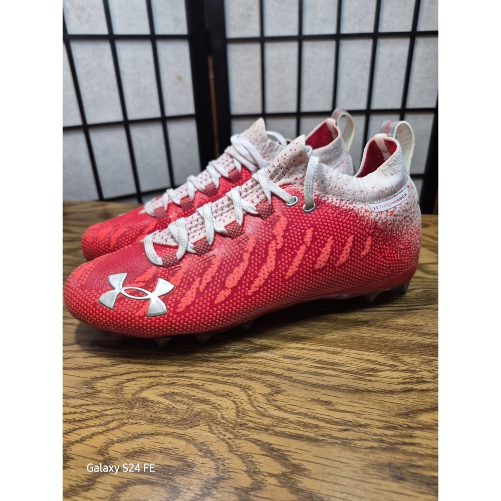 Under Armour Football Cleats Spotlight Threadlock Red Size 9 3022654-600